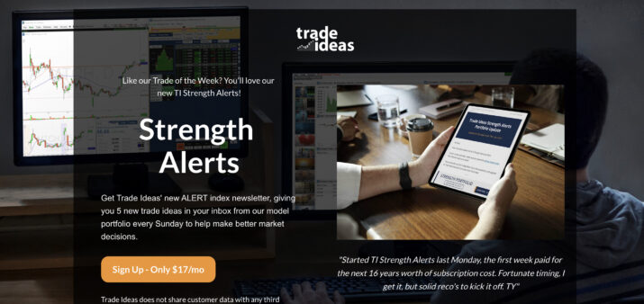 Trade Ideas Strength Alerts