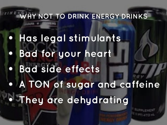 Drink More Water (Less Energy Drinks)